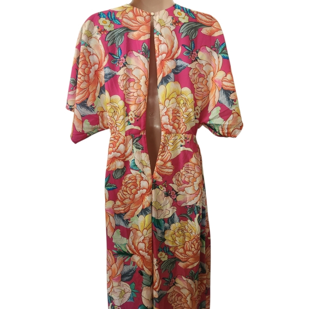 FARM RIO 'Eulalie' Floral Print Wide Leg Jumpsuit - Size XS - Picture 8 of 16